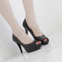 [GIRLS GOOB] Women's Pump Toe open Heels 10cm Synthetic Leather - Made in Korea